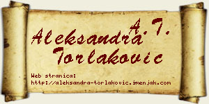 Aleksandra Torlaković vizit kartica